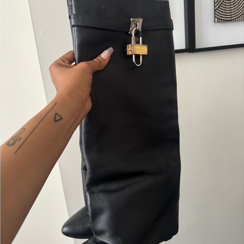 Givenchy Black Shark Lock Boots - Size 39 (Authentic, Gently Used)
